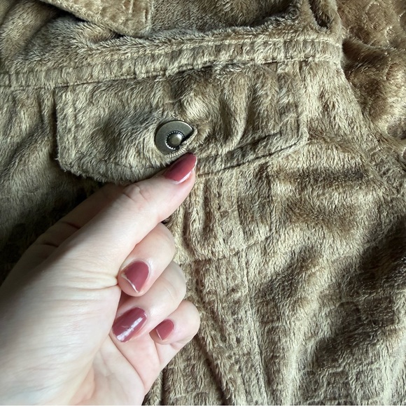 Ruby Rd. Plush Tan Zip-Up Jacket - Picture 7 of 8